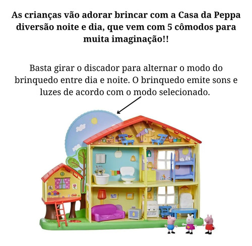 Casa Peppa Pig Diversão Noite E Dia Com Luzes E Som - Hasbro